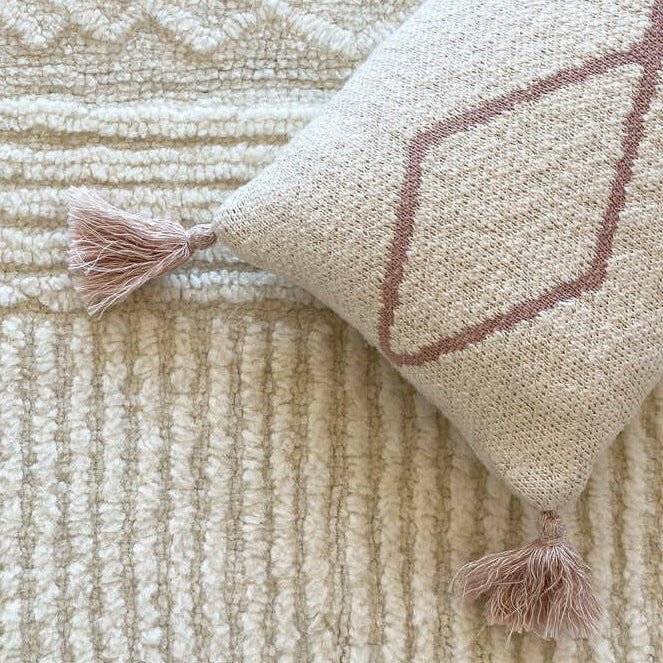 Cojín Tejido Little Oasis - Nat Pale Pink