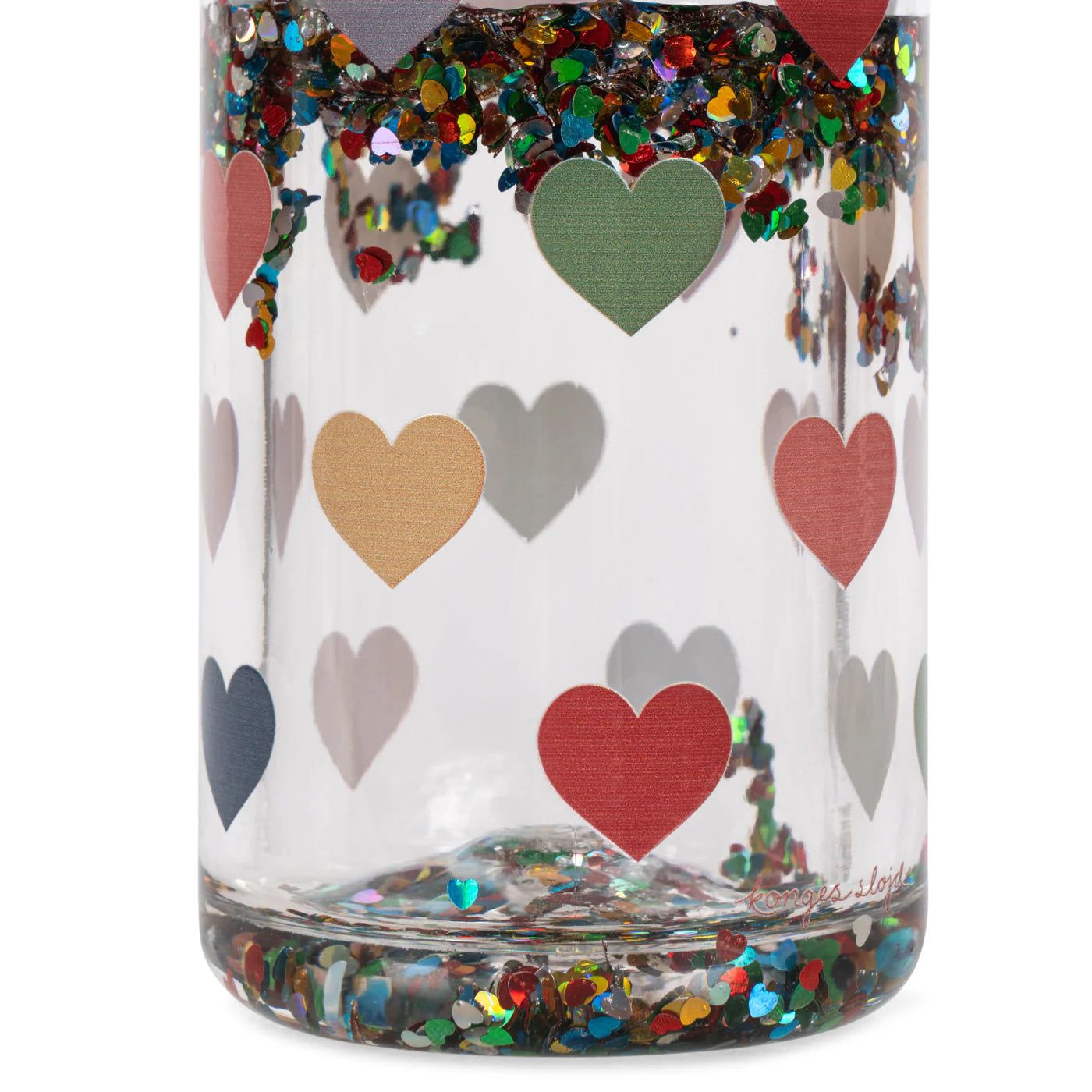 Botella bon coeur coloré glitter