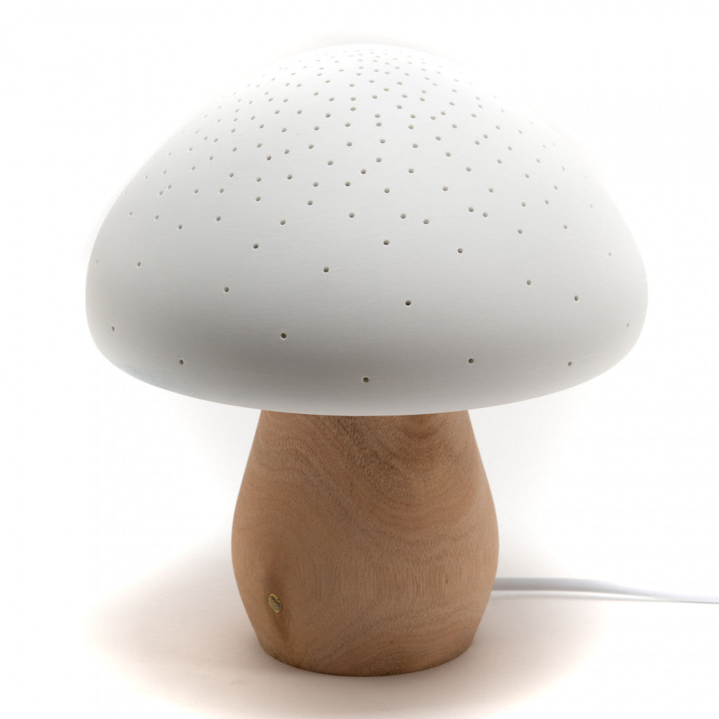 Lámpara sobremesa wooden mushroom