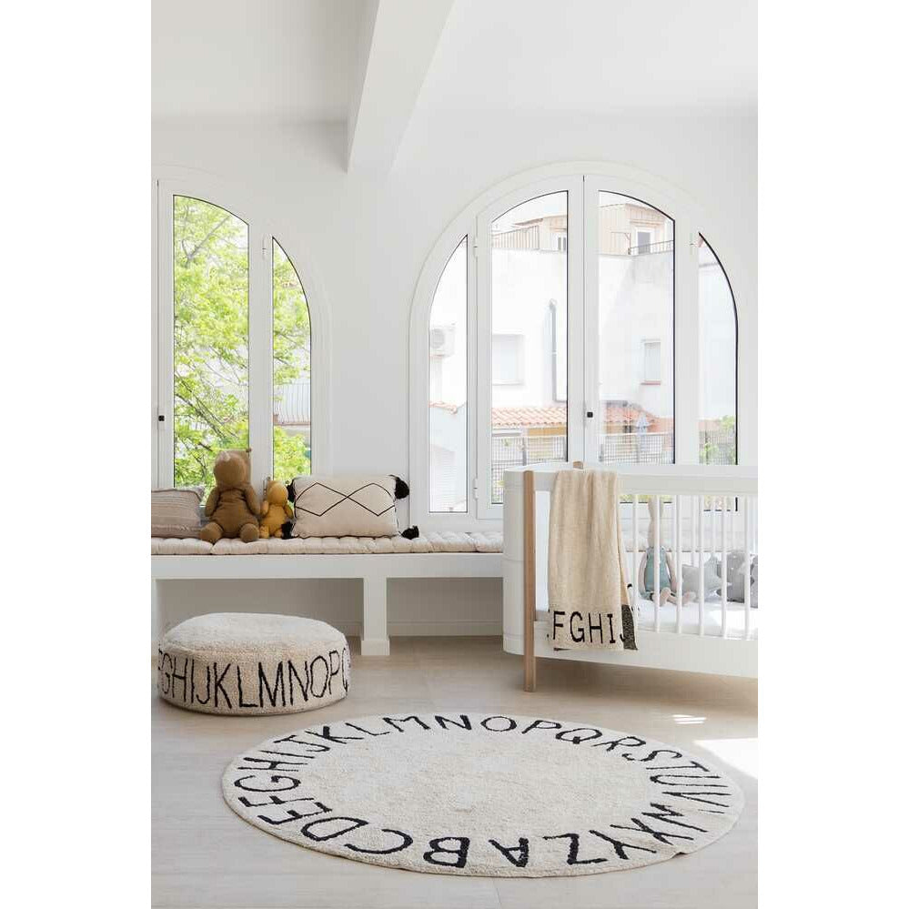 Pouf ABC Natural - black