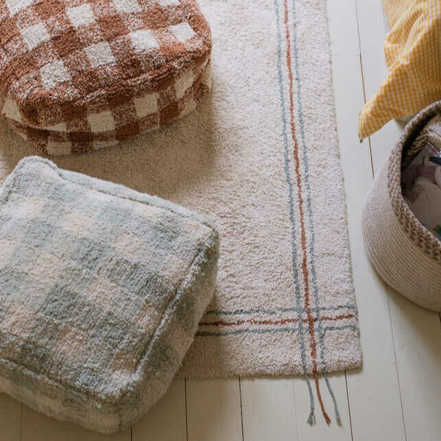 Pouf Vichy Blue Sage