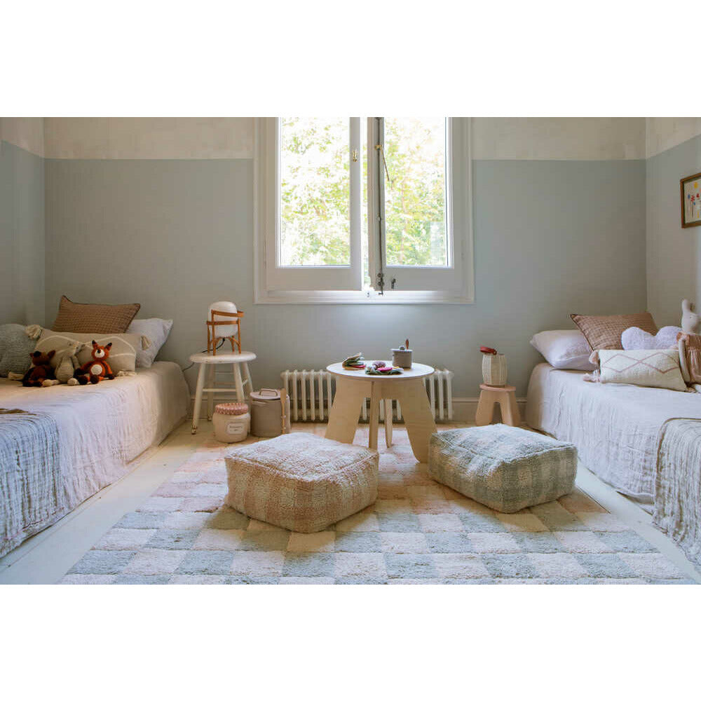 Pouf Vichy Blue Sage