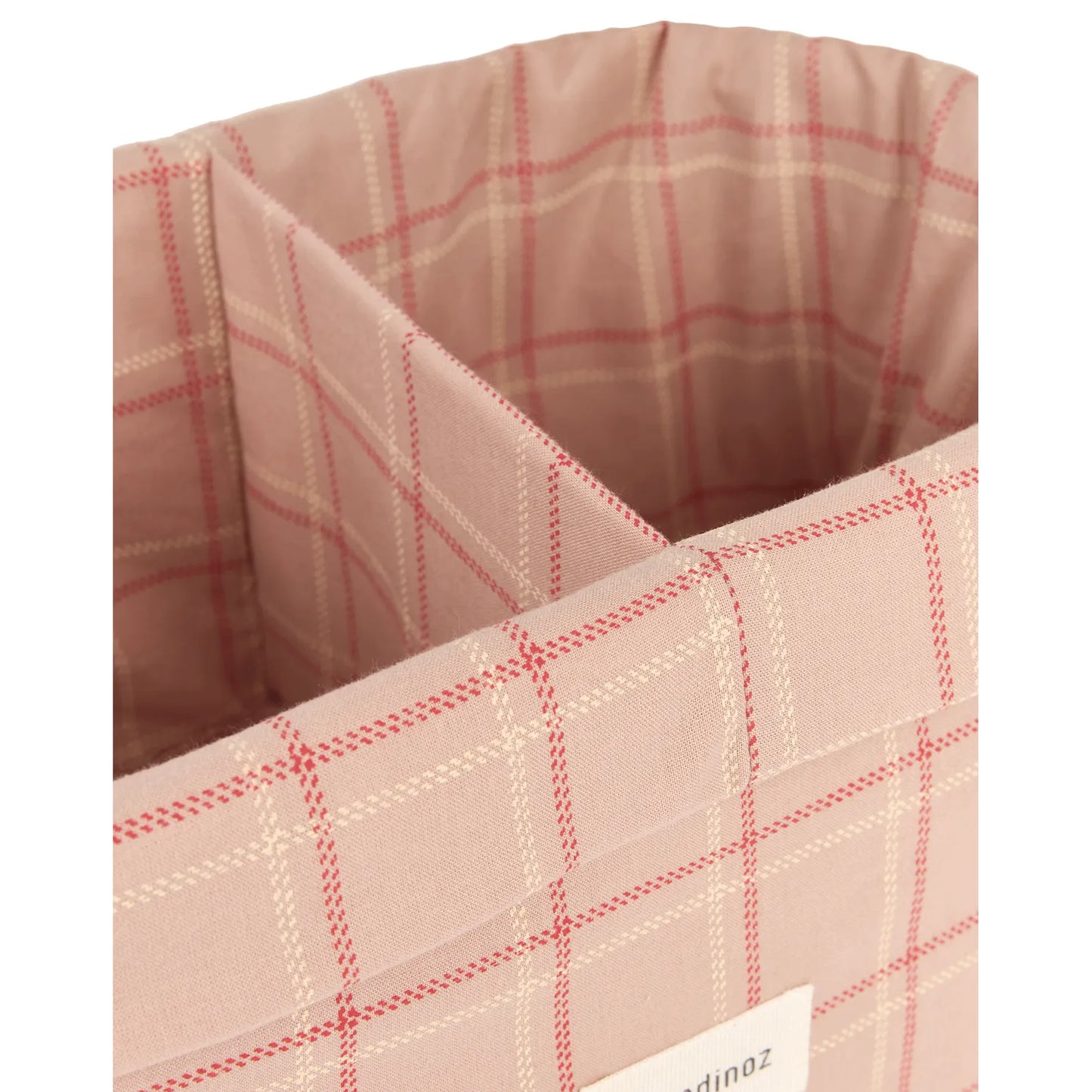 Cesta organizador doble stories LTD - Pink red checks