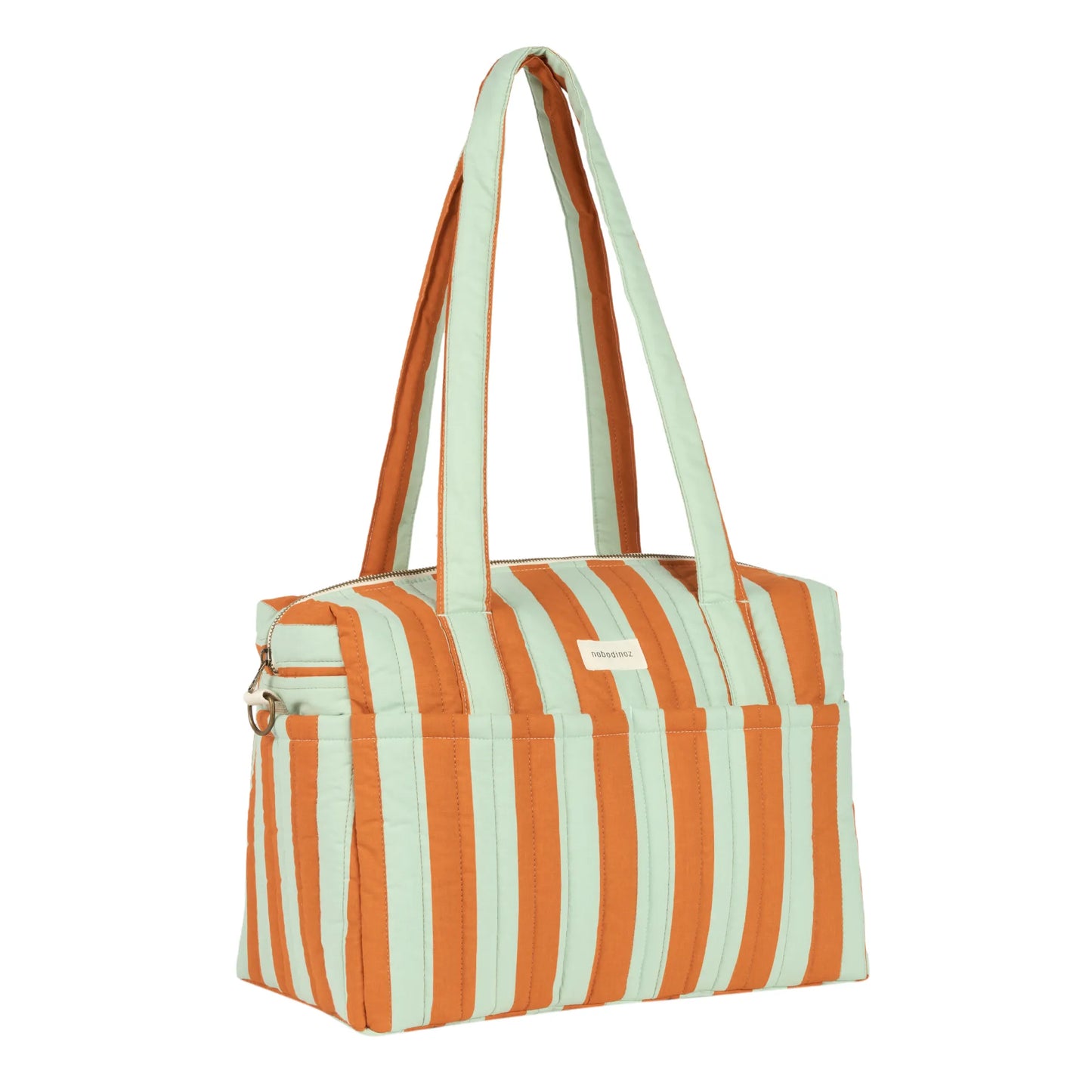 Bolso cambiador apto para coche Stories limited edition - Green orange stripes