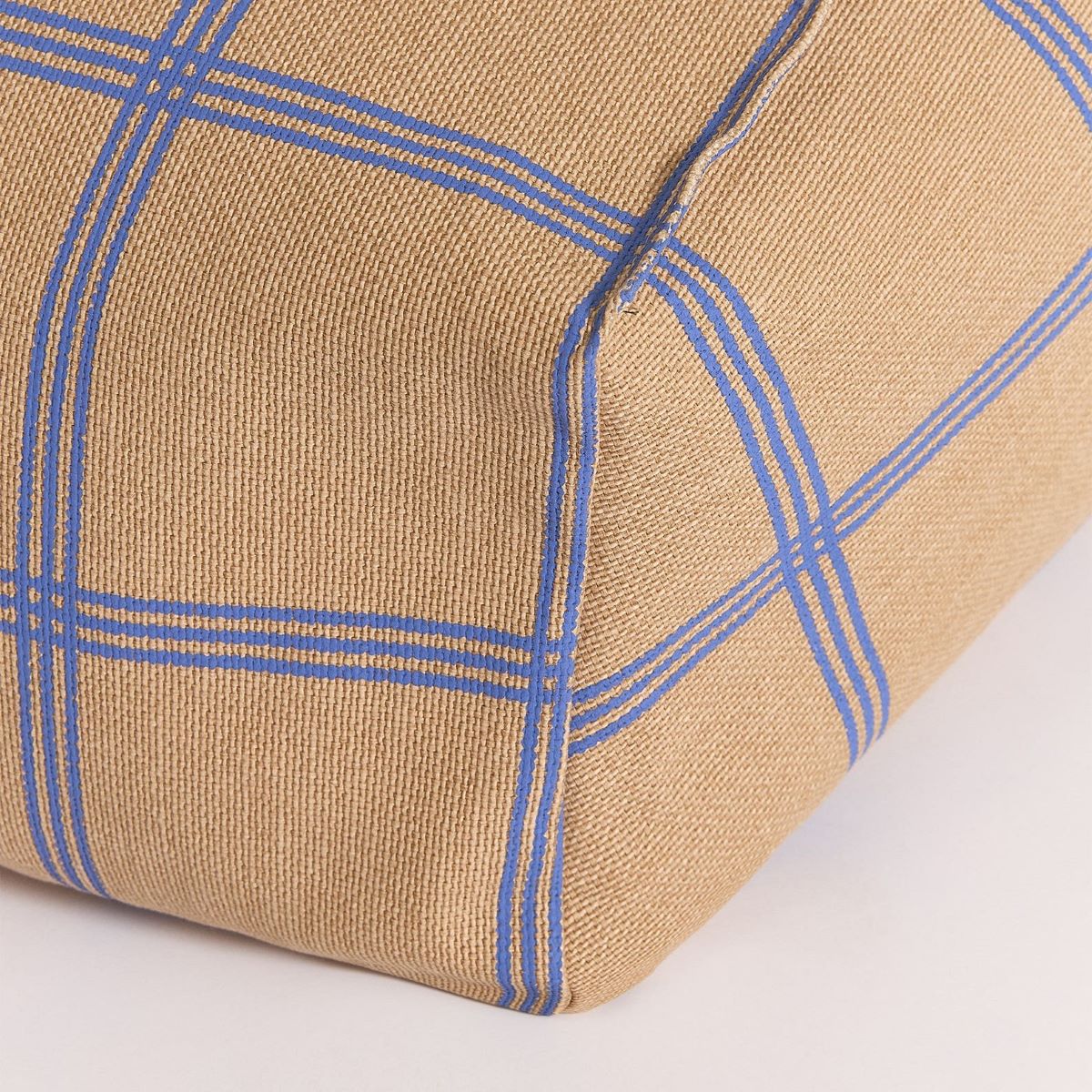 Pouf sillón vibes - Brown blue windowpane
