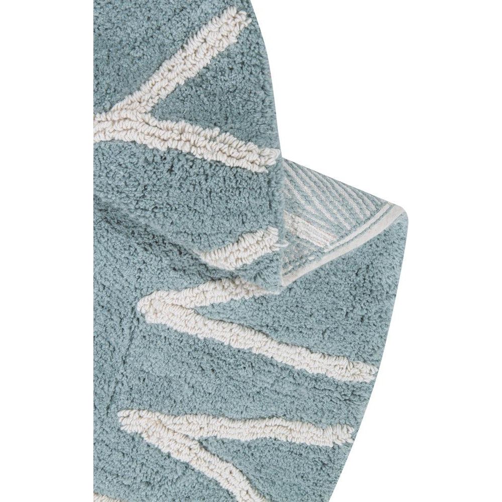 PRE-VENTA Alfombra lavable redonda ABC Natural - Vintage blue
