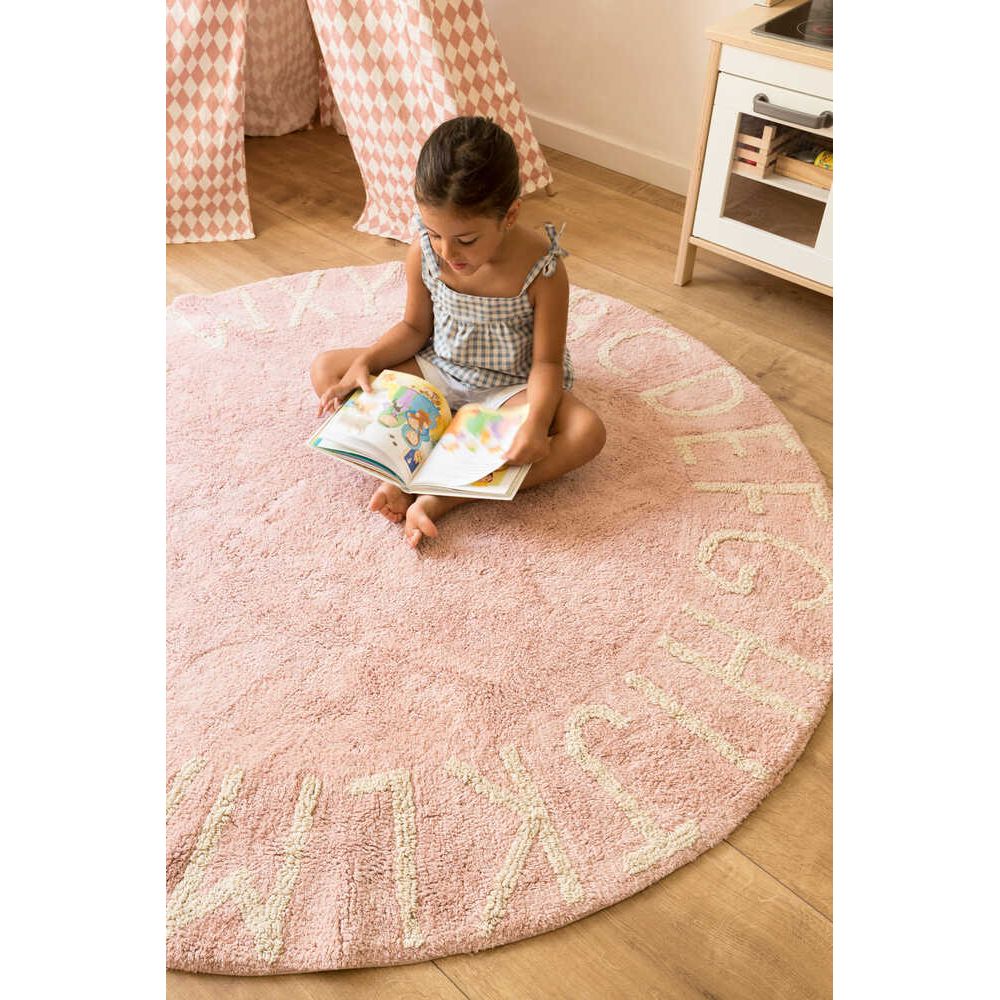 Alfombra lavable redonda ABC Natural - Vintage nude