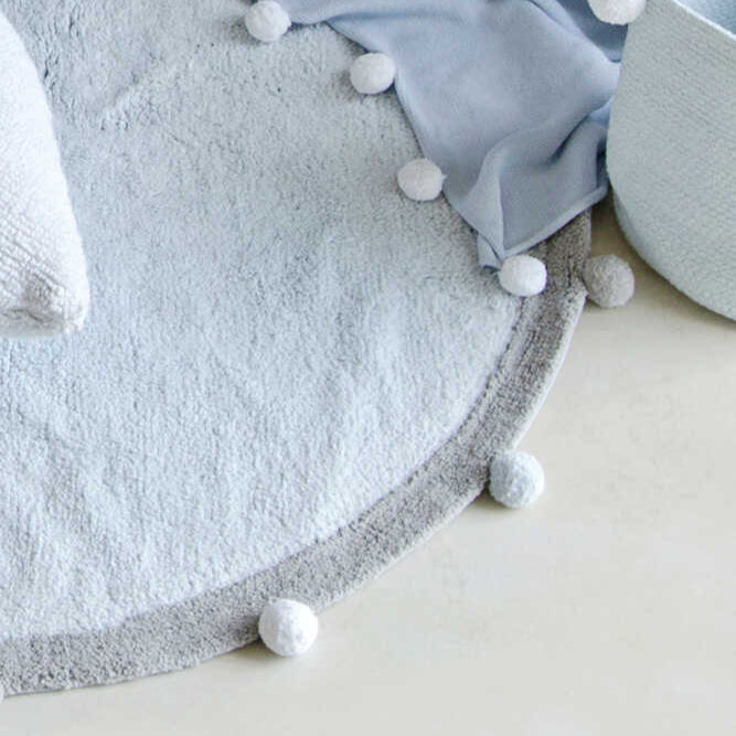 Alfombra lavable bubbly - soft blue grey