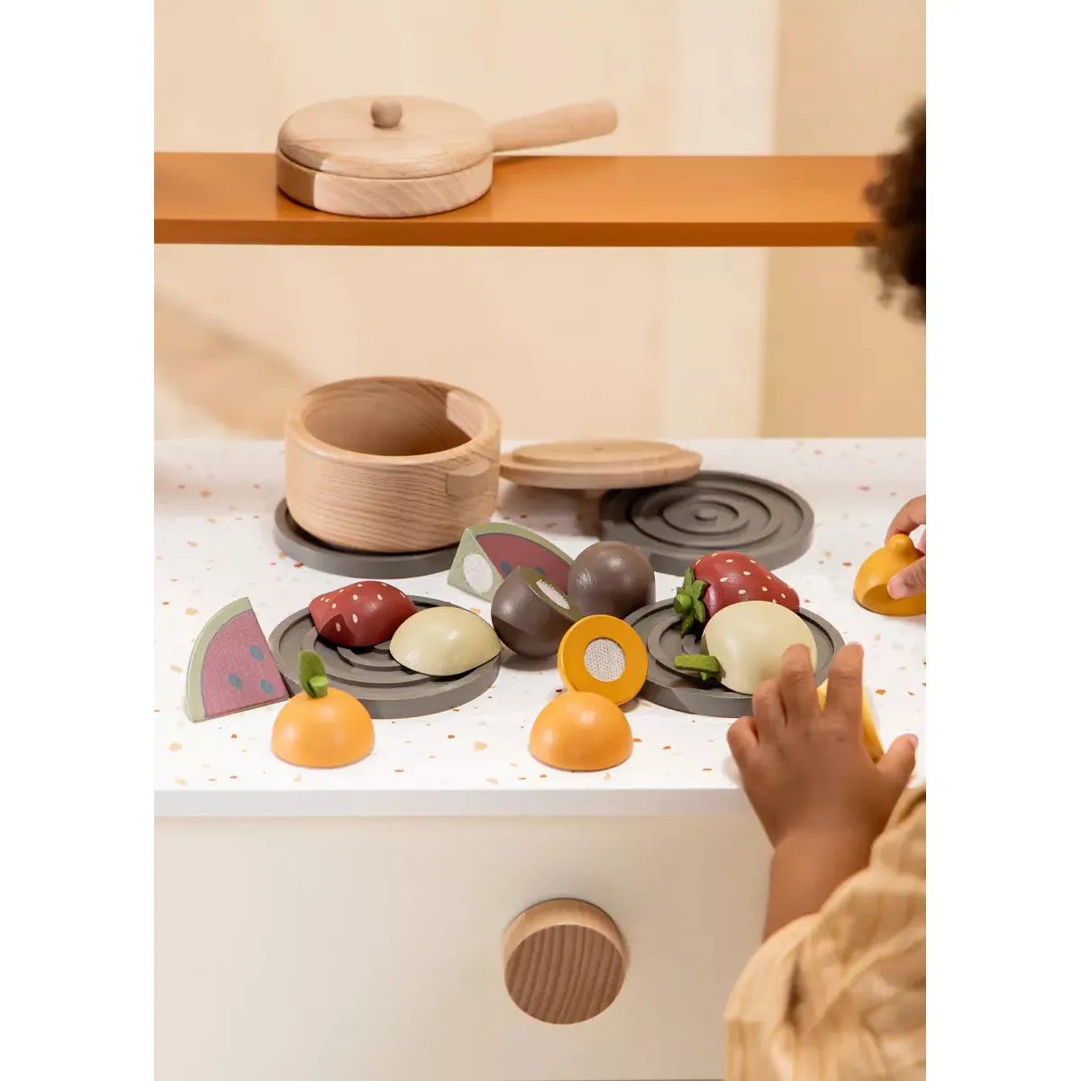 Set de frutas magnéticas una caja