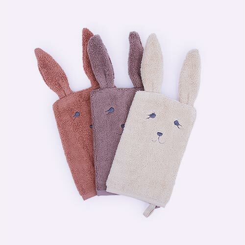 Set 3 Guantes De Baño Washcloth - Rose Bunny