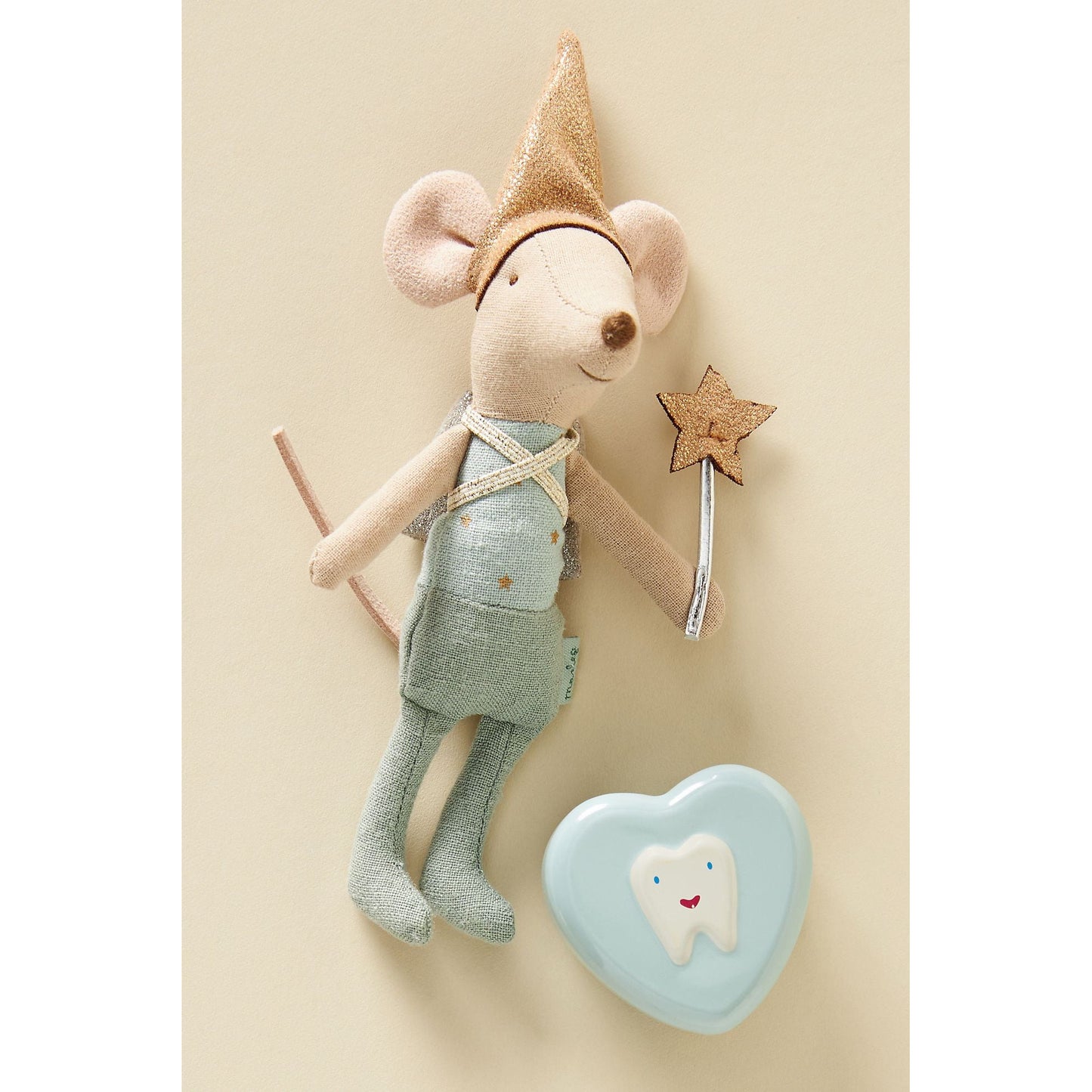 Ratoncito - Tooth Fairy Mouse in a matchbox blue