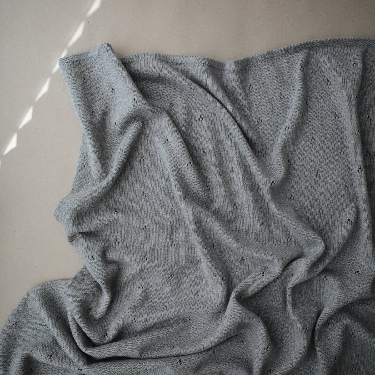 Manta Tejida - Pointelle Gray Melange
