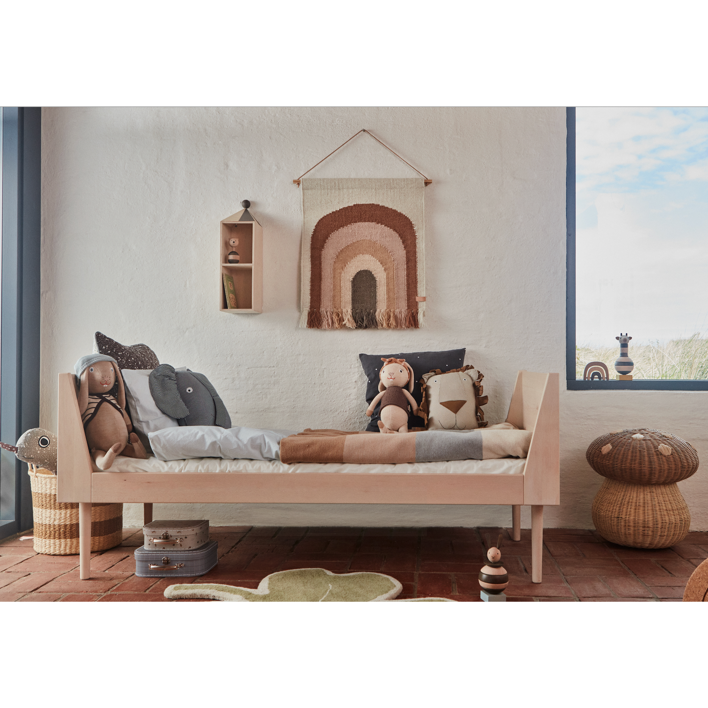 Follow The Rainbow Wall Rug - Choko