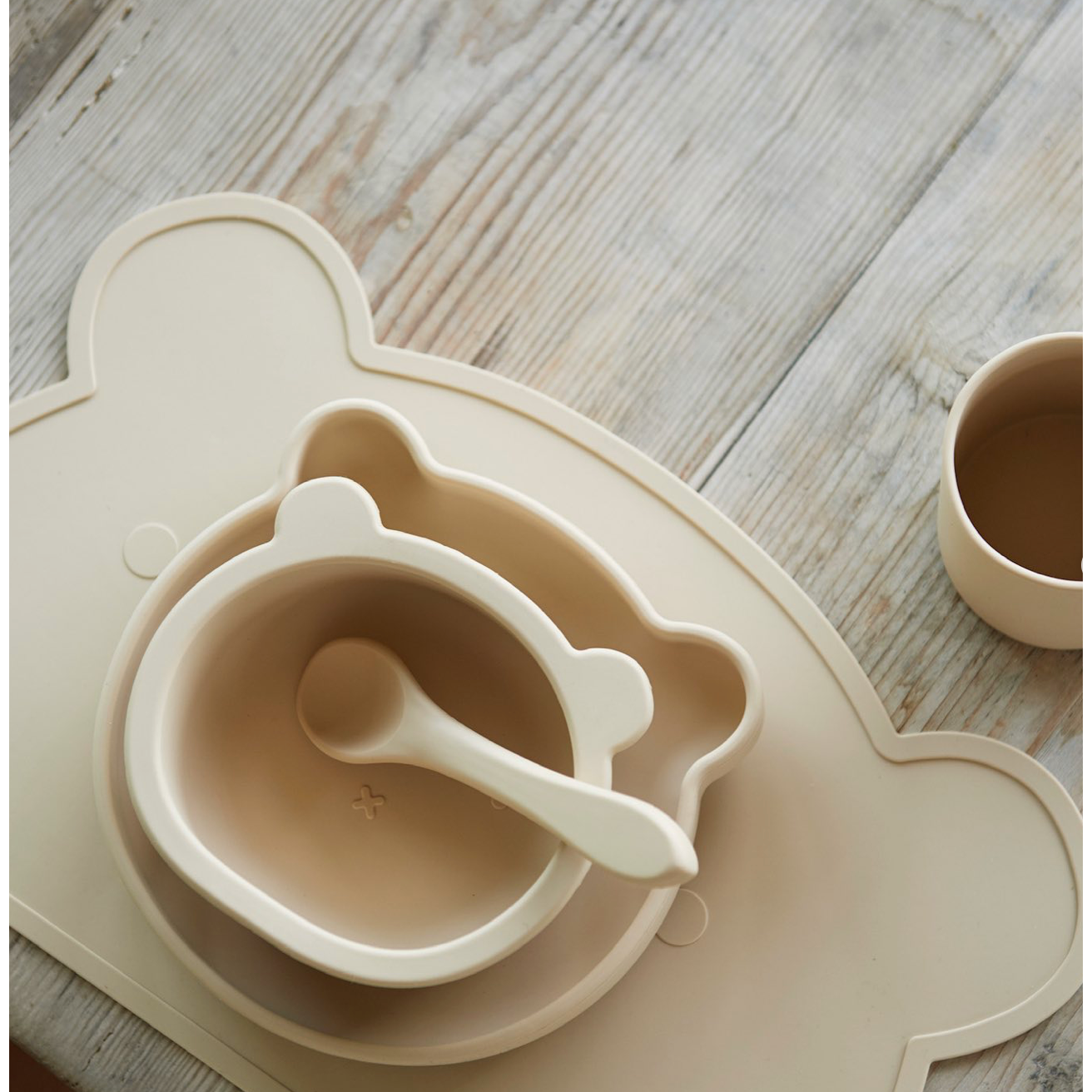 Bowl Silicona Bear - Beach Sand
