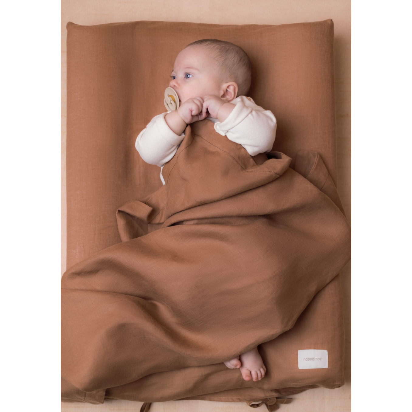 Manta de verano Lin Français - Noisette