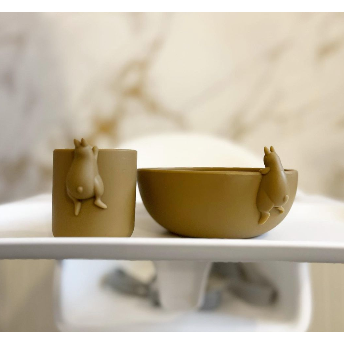 Set para comer Bunny Bowl & Cup - Almond