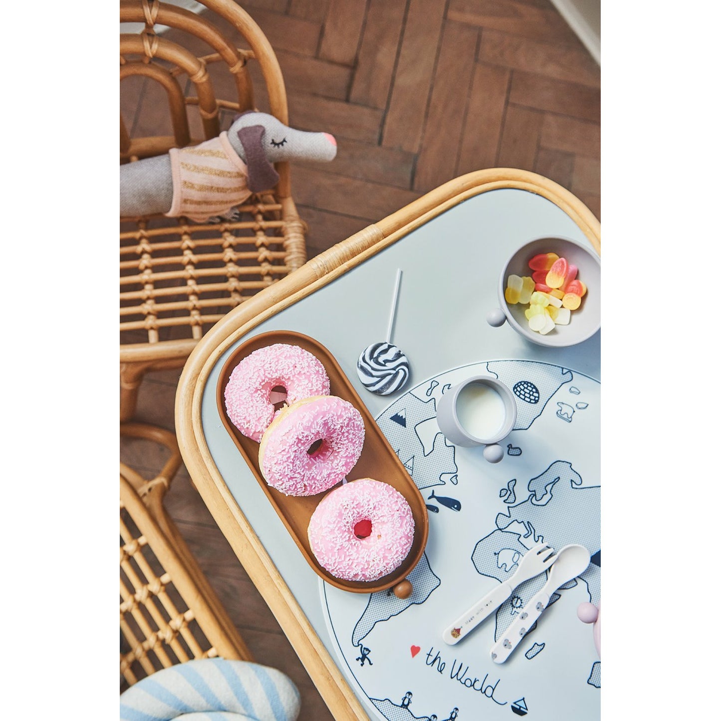 Set De 2 Bowls Tiny Inka - Dusty Blue / Clay