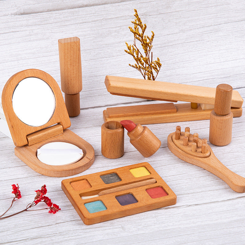 Set de maquillaje madera