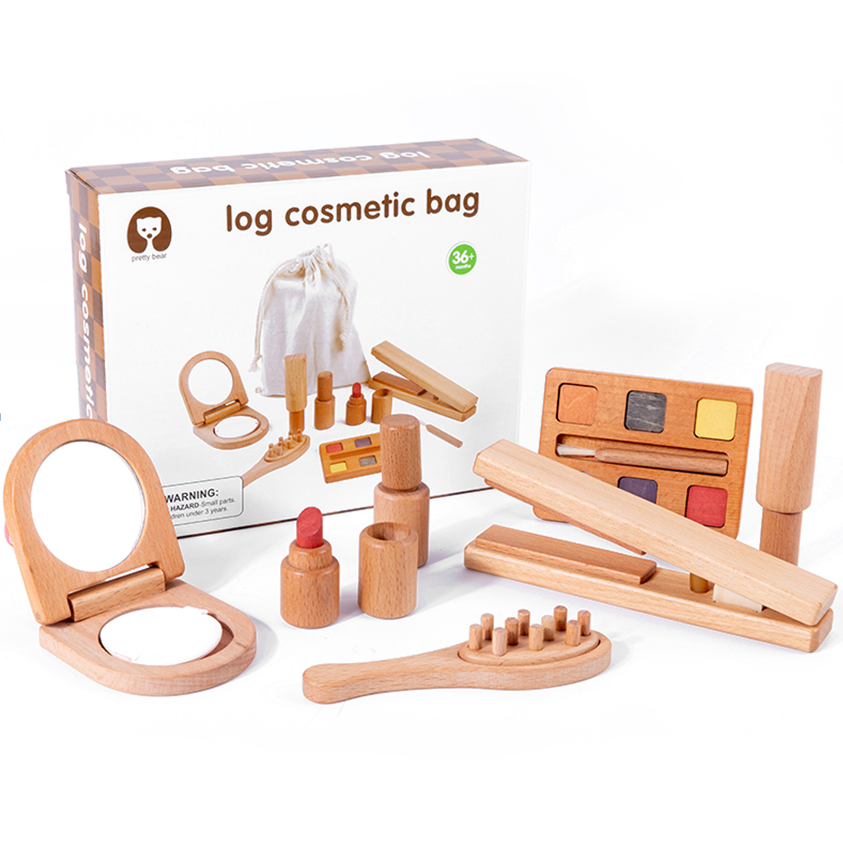 Set de maquillaje madera