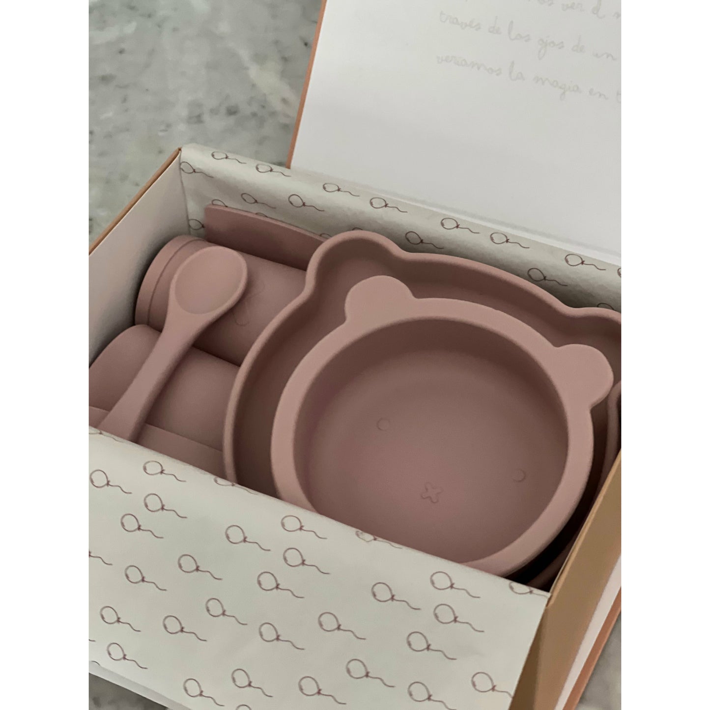 Caja de regalo Mi Primera Comida - Dusty Lilac