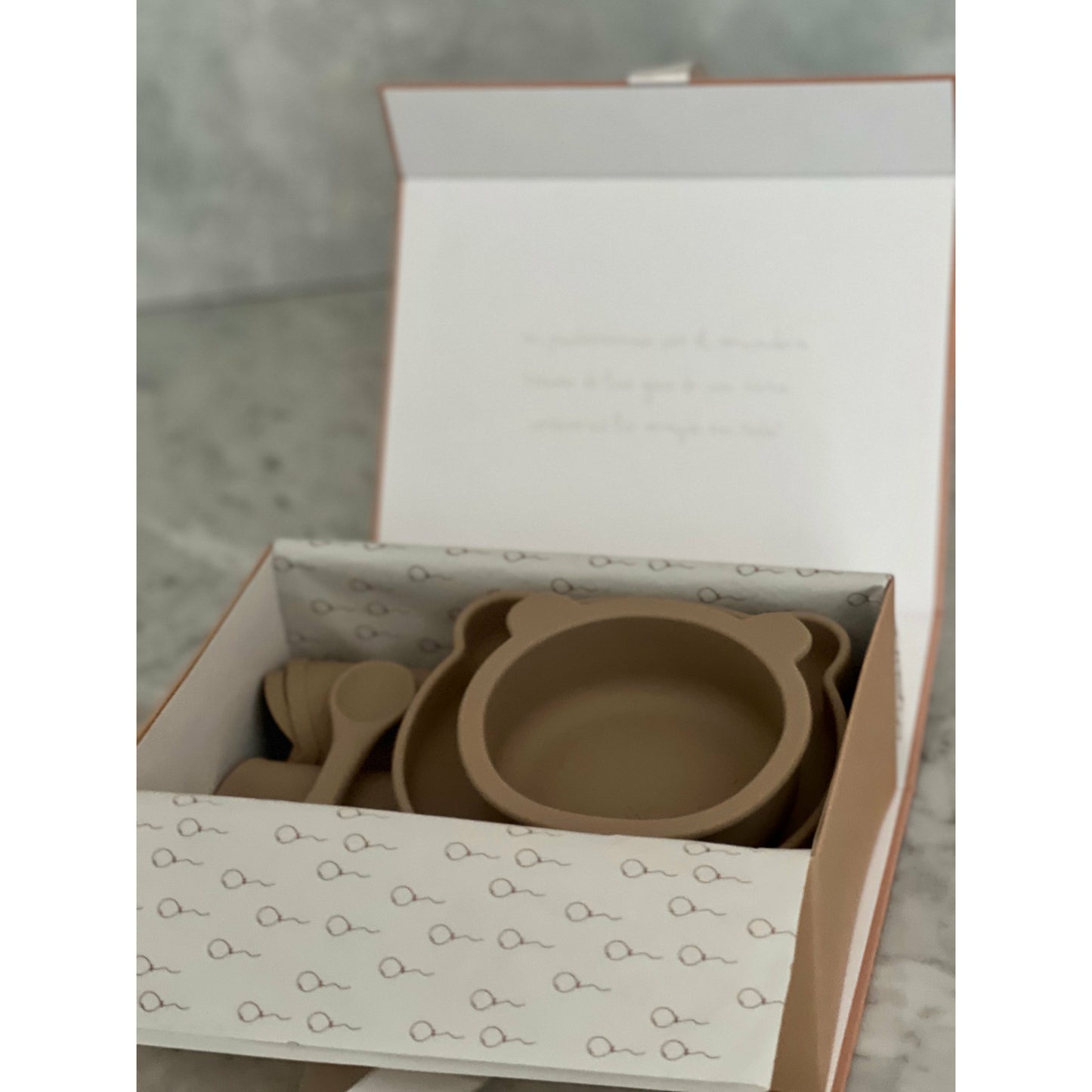 Caja de regalo Mi Primera Comida - Taupe