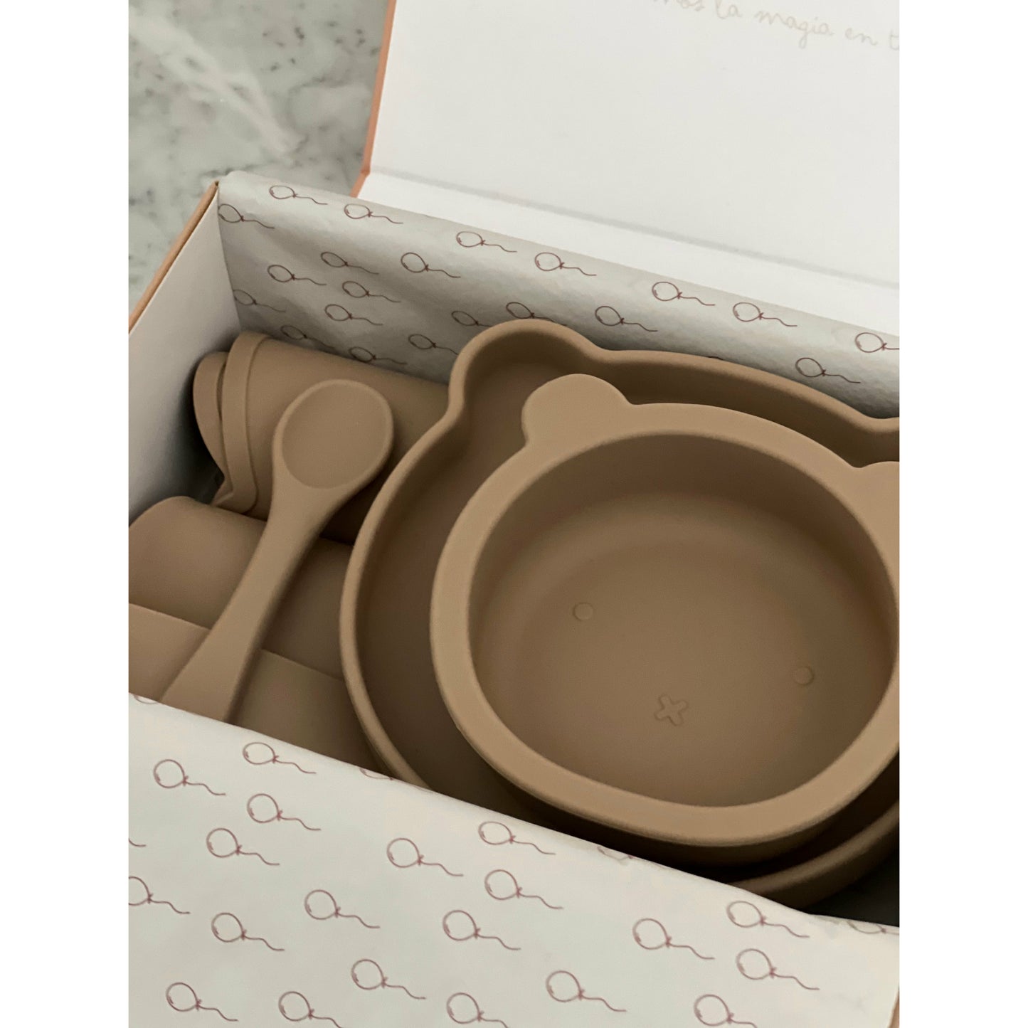Caja de regalo Mi Primera Comida - Taupe