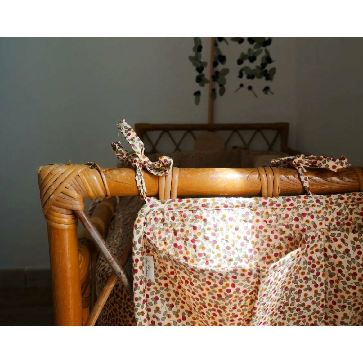 Bolsillo De Cuna Acolchado - Rosaraie Red