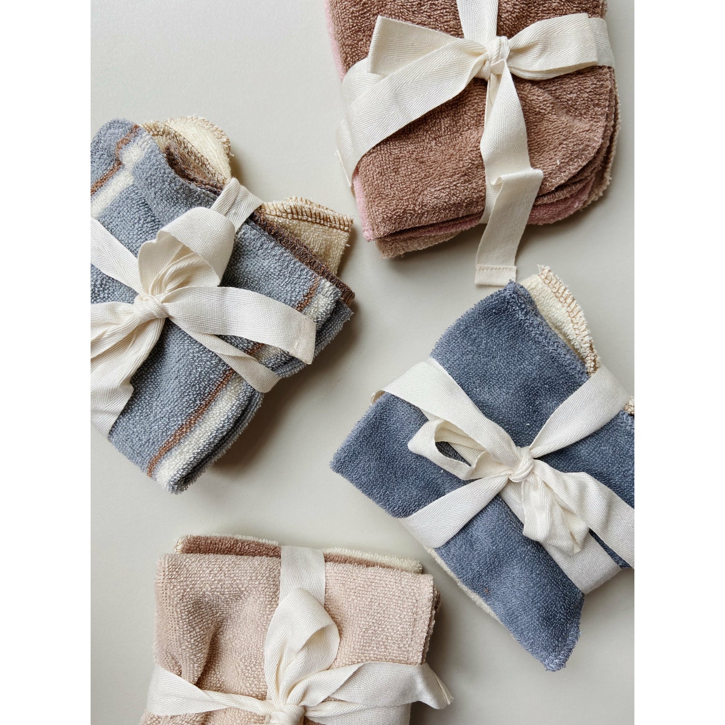 Set 3 Toallas De Baño Terry / wash cloth- Blue Shades
