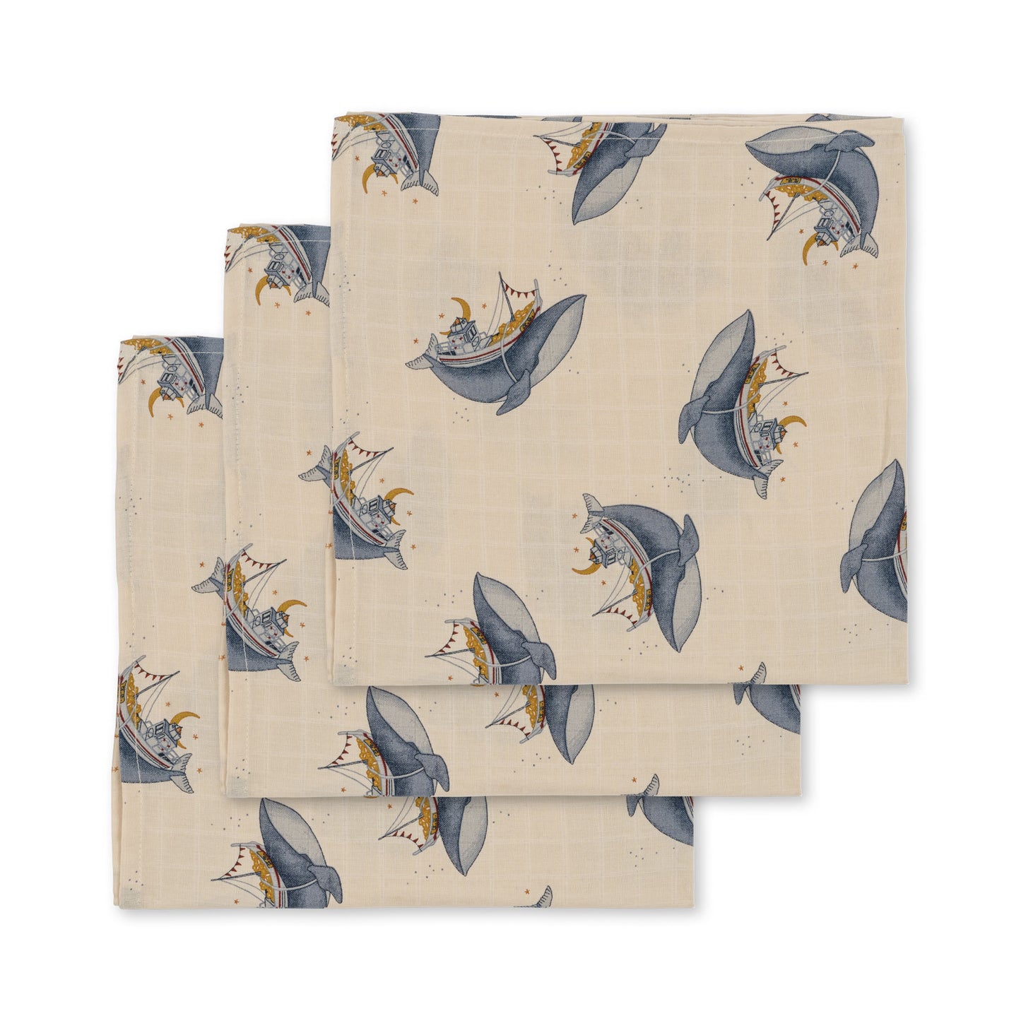 Set 3 Tutos Muselina - Whale Boat