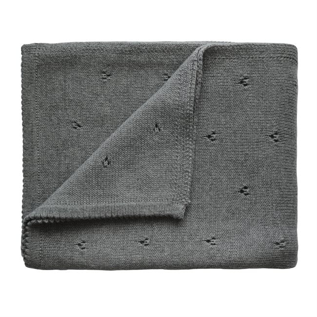 Manta Tejida - Pointelle Gray Melange
