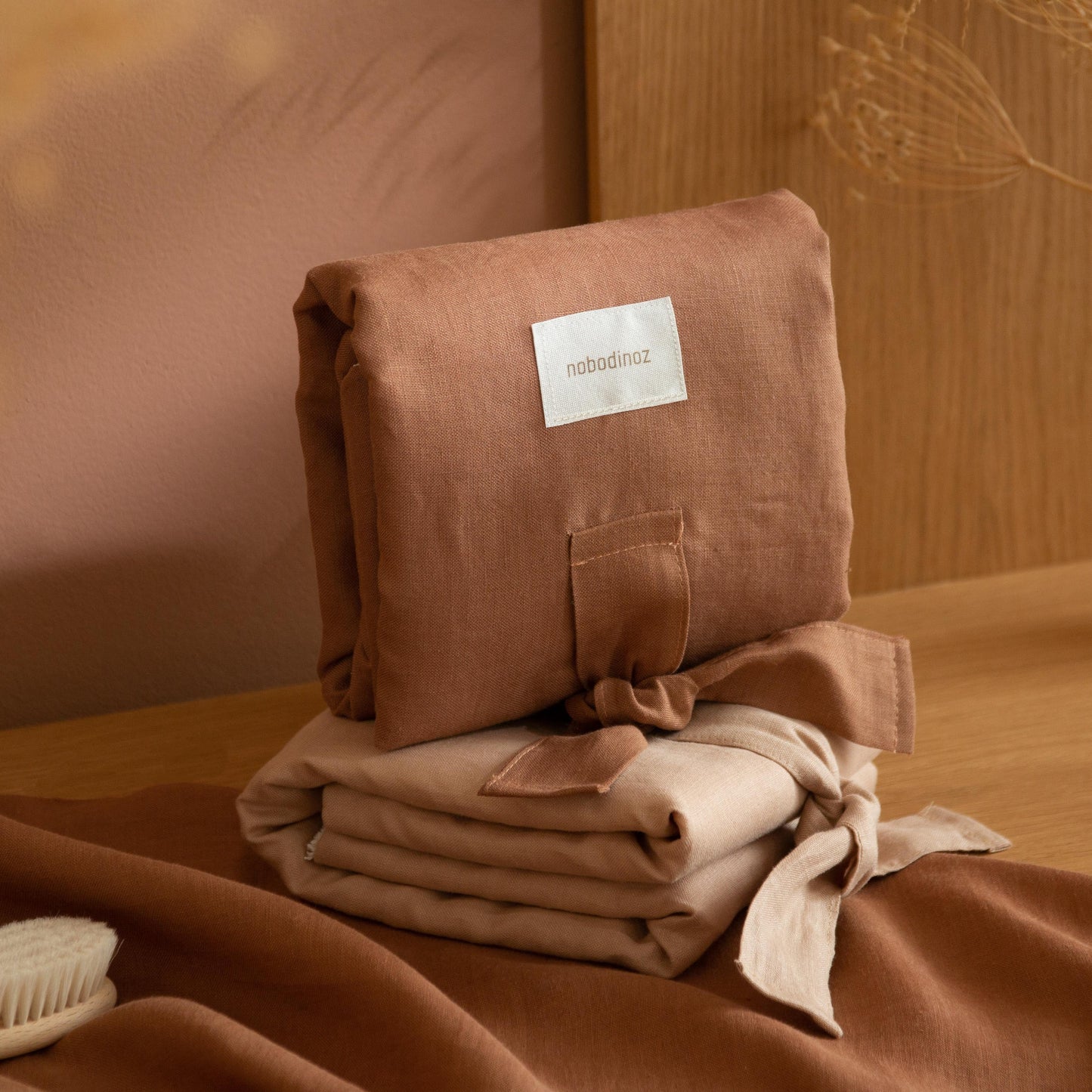 Mudador Portátil impermeable Lin Français - Noisette
