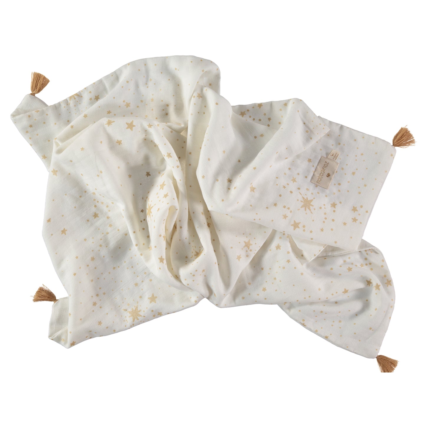 Manta de muselina doble Treasure - Gold Stella Natural