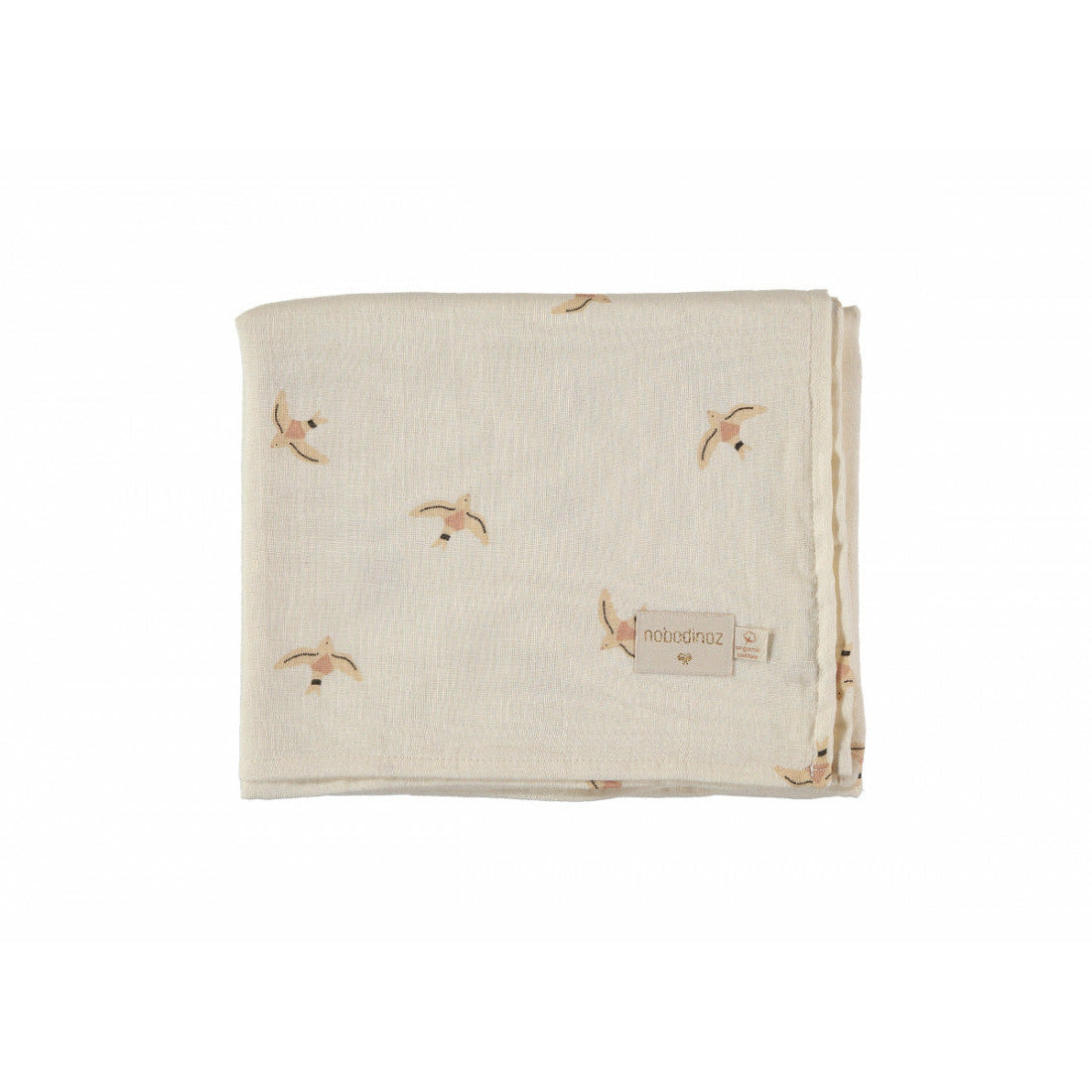 Swaddle Muselina Butterfly - Nude Haiku Birds Natural