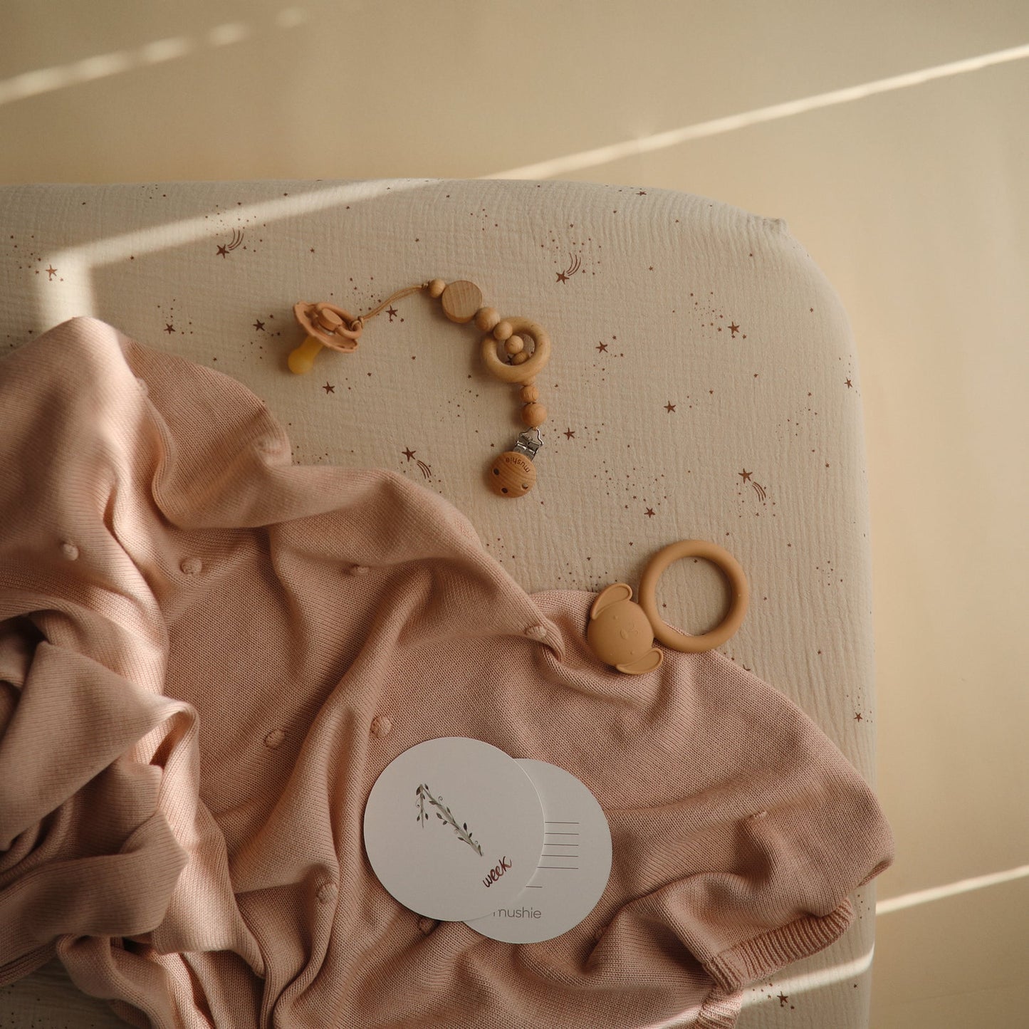 Sabana Muselina Fitted - Falling Stars