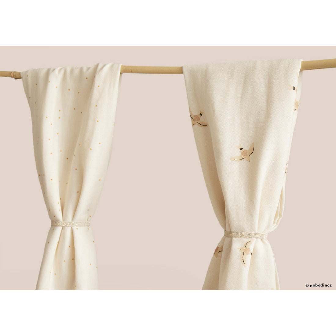 Swaddle Muselina Butterfly - Nude Haiku Birds Natural