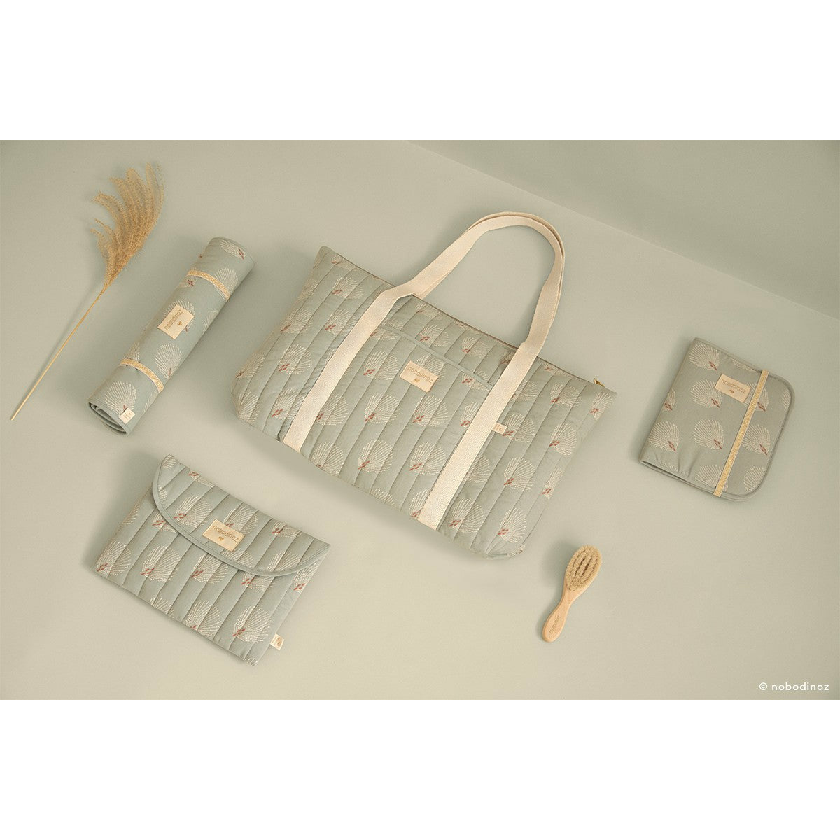 Funda acolchada Porta documentos - White Gatsby / Antique Green