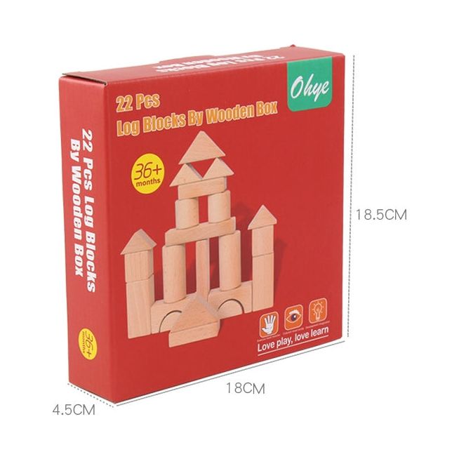 Bloques de madera - 22pcs