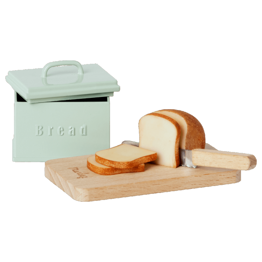 Caja de pan con utensilios miniature