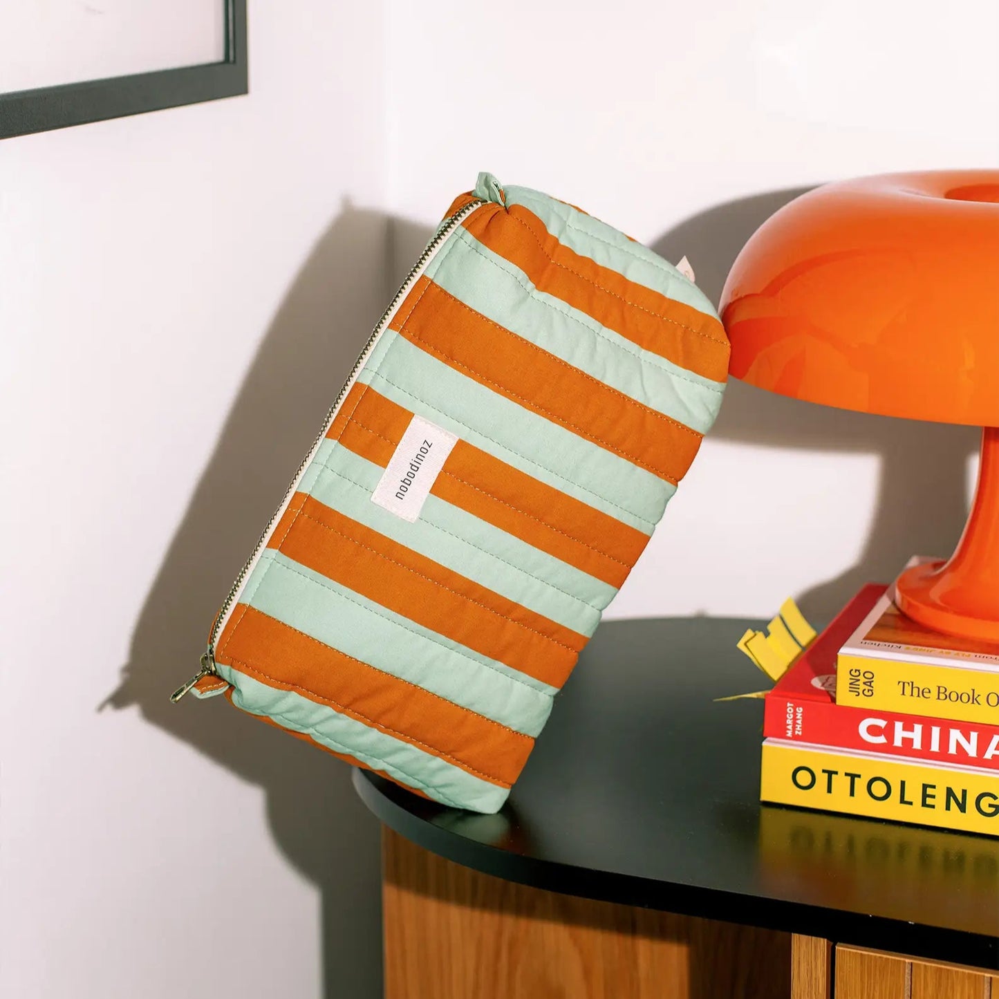 Neceser Stories limited edition - Green orange stripes