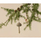 Mushroom ornament - Winter flower green