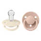 Pack 2 Chupetes de lux round silicona - Ivory / Blush