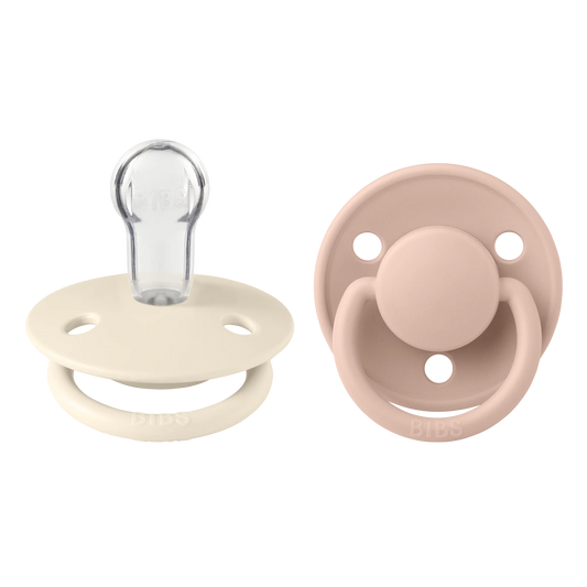 Pack 2 Chupetes de lux round silicona - Ivory / Blush