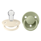 Pack 2 Chupetes de lux round silicona - Ivory / Sage