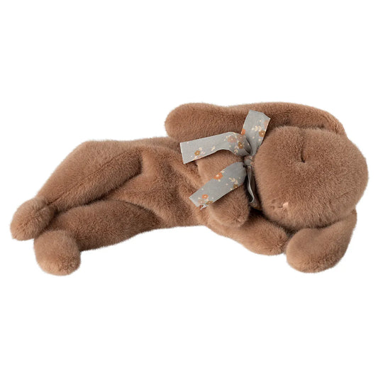 Peluche - Sleeping bunny plush soft brown