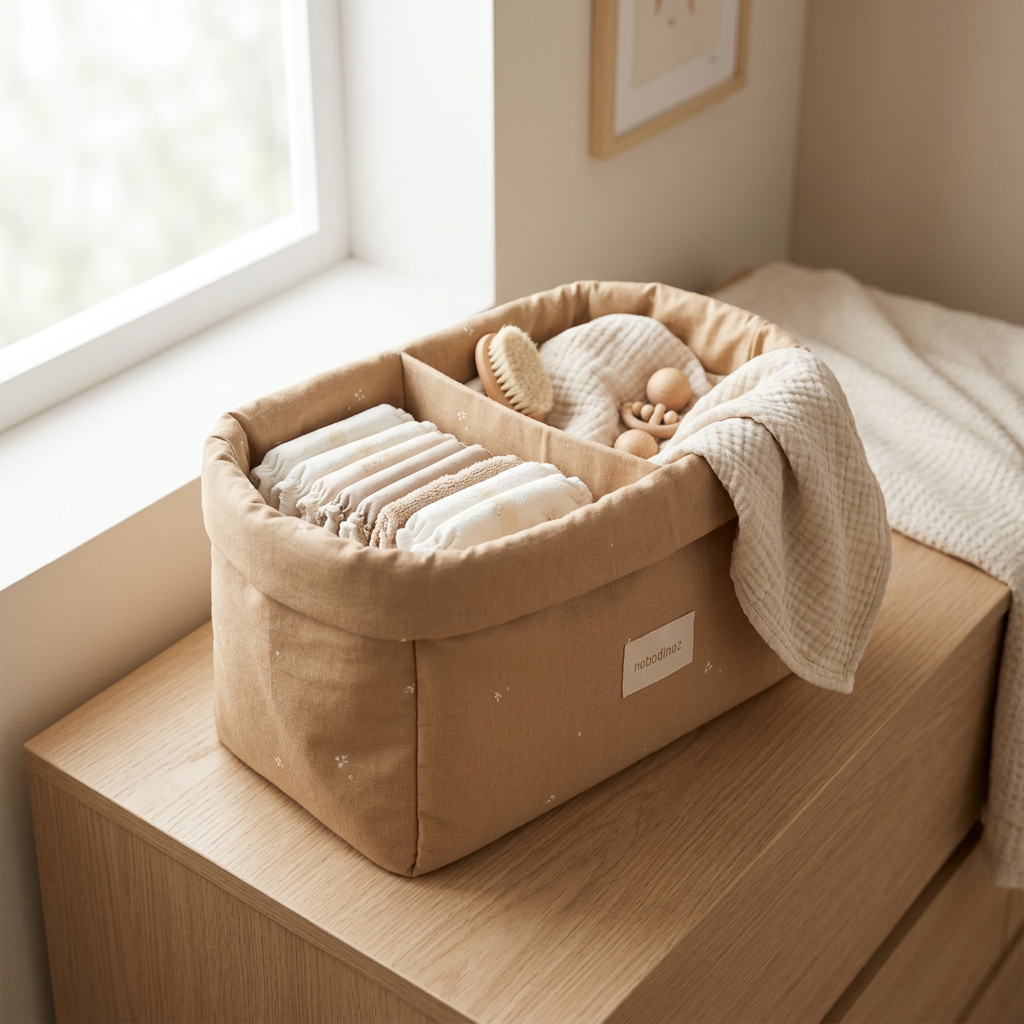 Cesta organizador doble - Blush little cherries