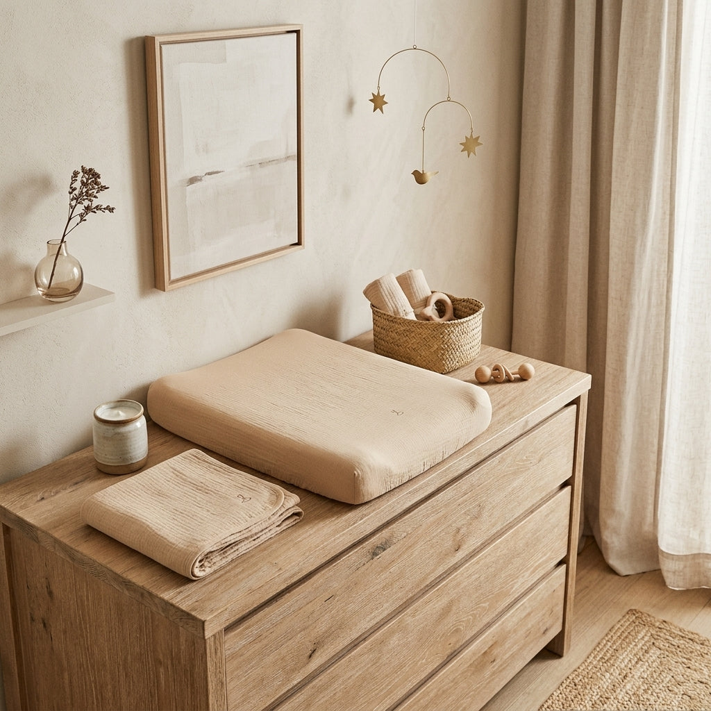 Funda de mudador muselina - Hay