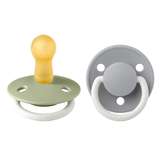 Pack 2 Chupetes de lux round latex - Sage / Cloud glow