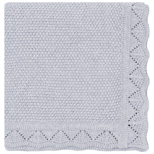 Manta Tejida Vuelos - Light Blue