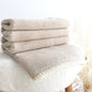 Manta tejida Stitching - Beige