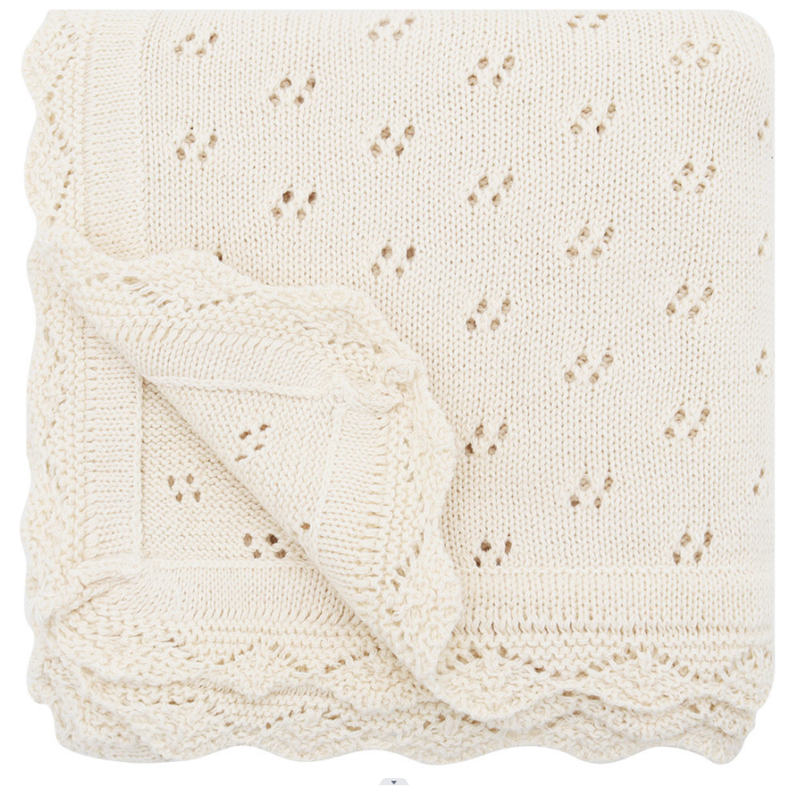 Manta Tejida Sweet - White